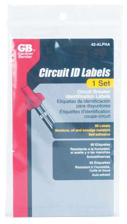 Gardner Bender Circuit Breaker Panel Marker 1 pk