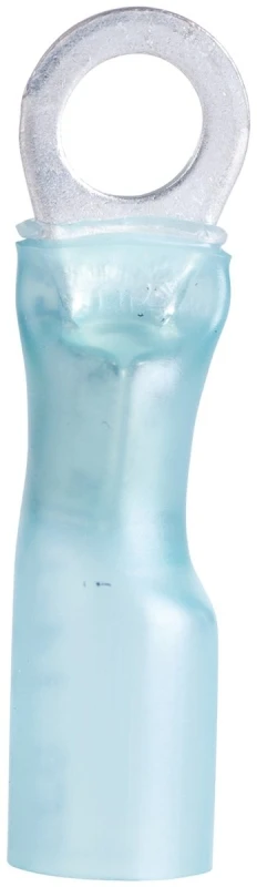 Nylon Insulated Ring Terminals, 16-14 AWG, Blue, 8 Stud, 3-Pk.