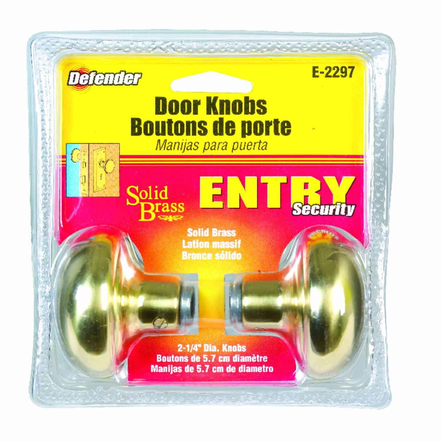 Polished Brass Hall & Closet Door Knob E 2297