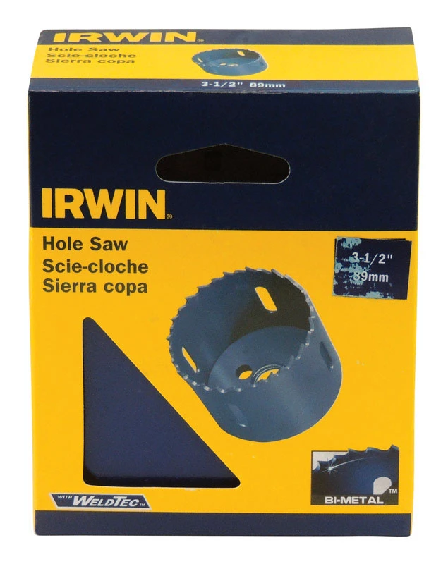 373312bx Bi-metal Hole Saw, 3-1/2 In Diameter, 3/8 In Arbor, 4/6 Tpi