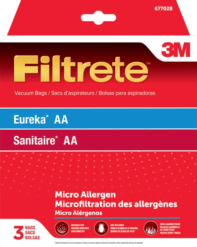 3M Filtrete Eureka Type AA Micro Allergen Vacuum Bag (3-Pack)