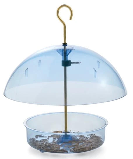 10 Inch Seed Saver Multi-use Bird Feeder Model X-1b Blue