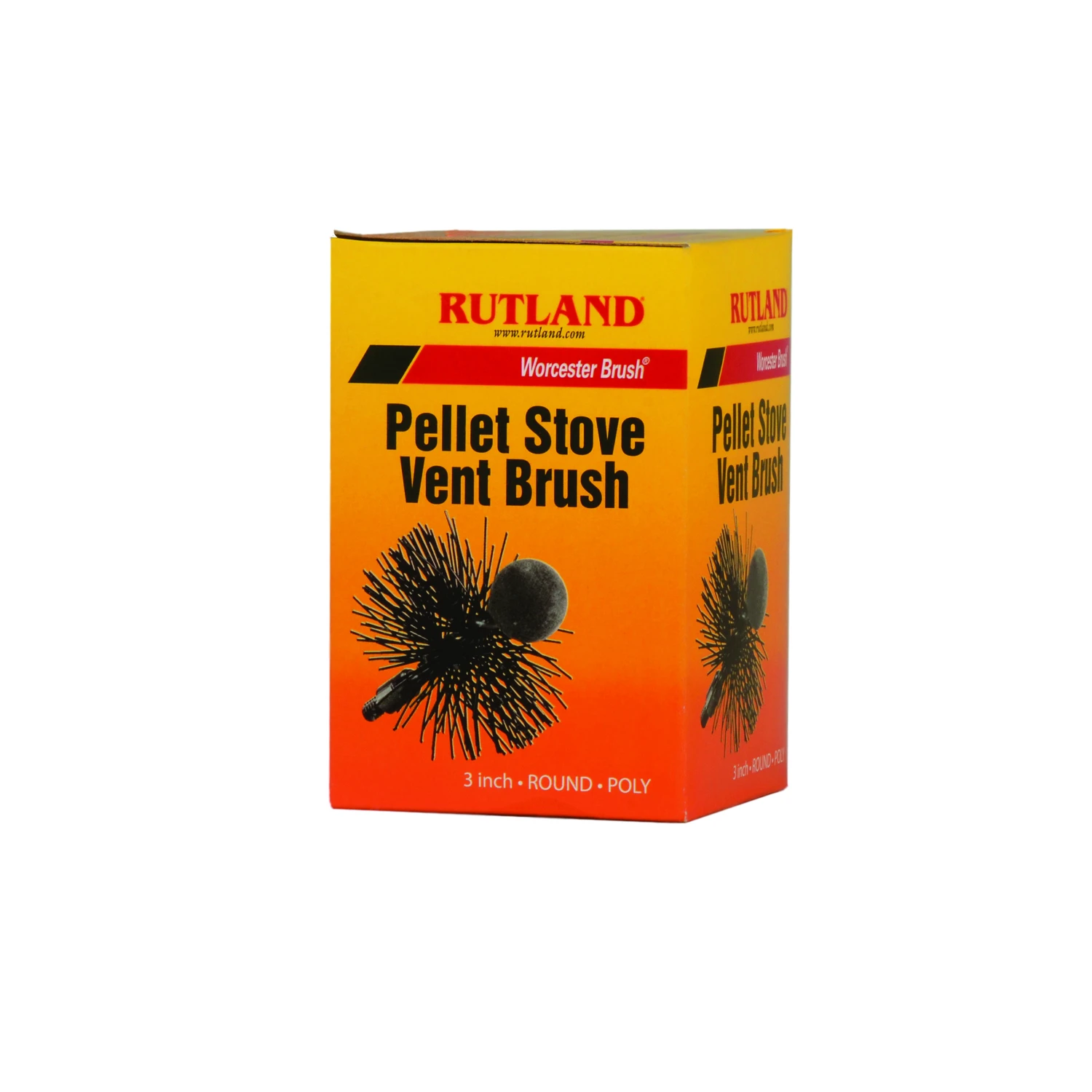 3 Inch Round Poly Pellet Stove Vent Brush - Model Ps-3