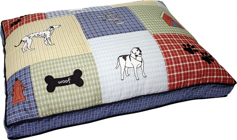 27776 Quilted Dog Bed, 36 In W X 27 In L, High-loft Polyester & Cedar Fill
