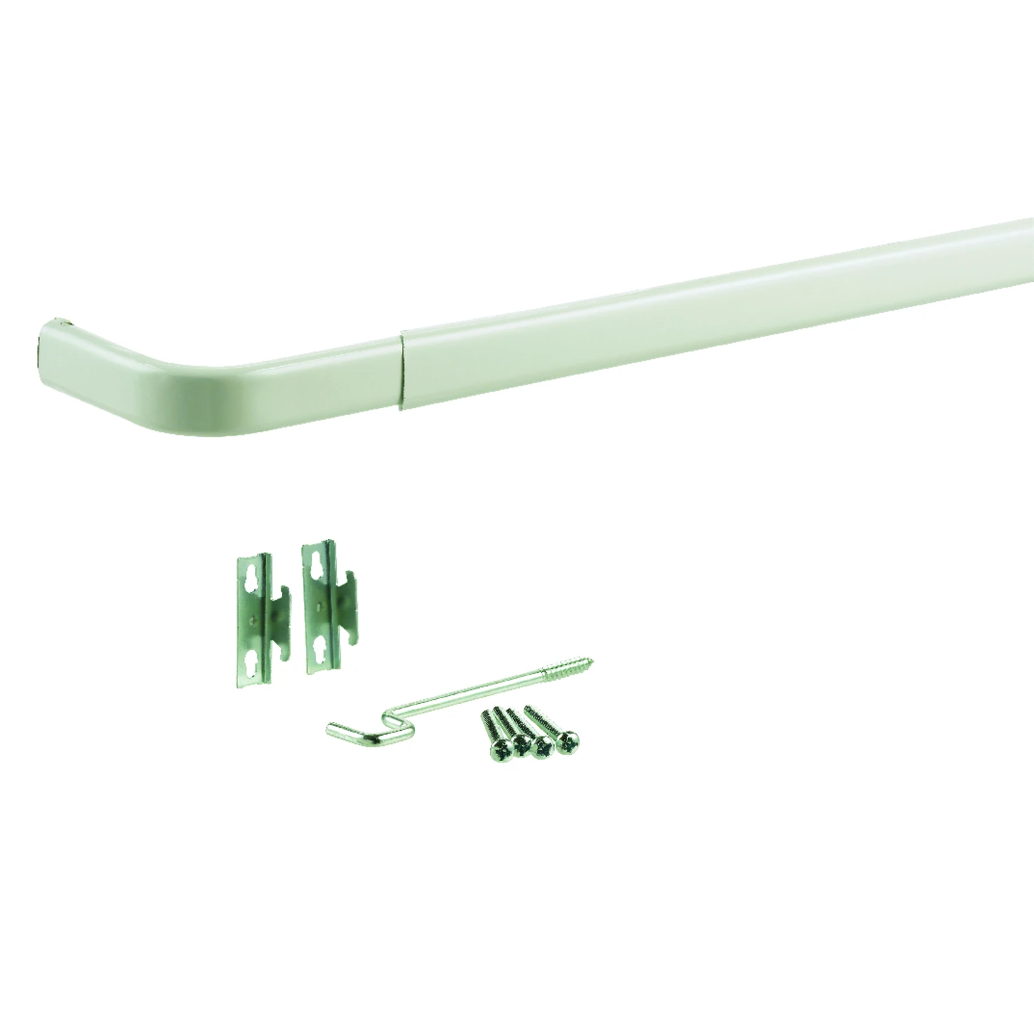 Heavy Duty White Adjustable Curtain Rod 48 to 86 Inches