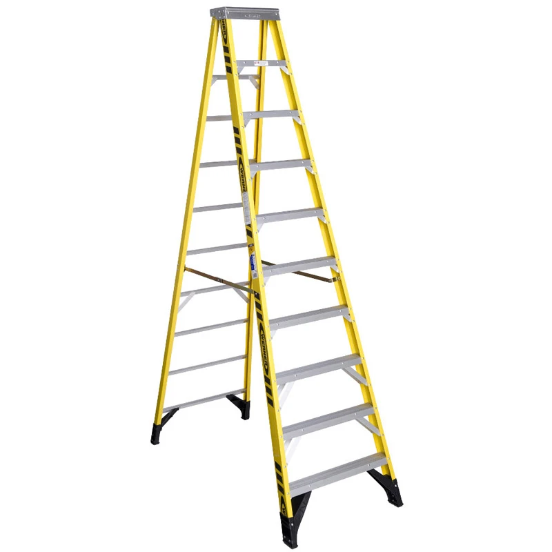 10 Ft. Fiberglass Step Ladder Type Iaa 375 Lb. Load Capacity