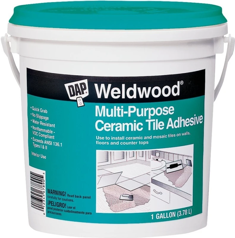 Weldwood 1 Gallon Multi-purpose Ceramic Tile Adhesive - High Strength, Water Resistant