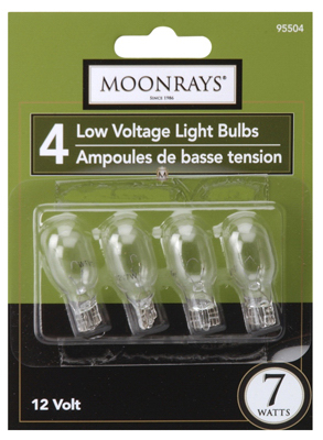 Moonrays 7W Clear T5 Wedge Base Landscape Low Voltage Light Bulb (4-Pack)
