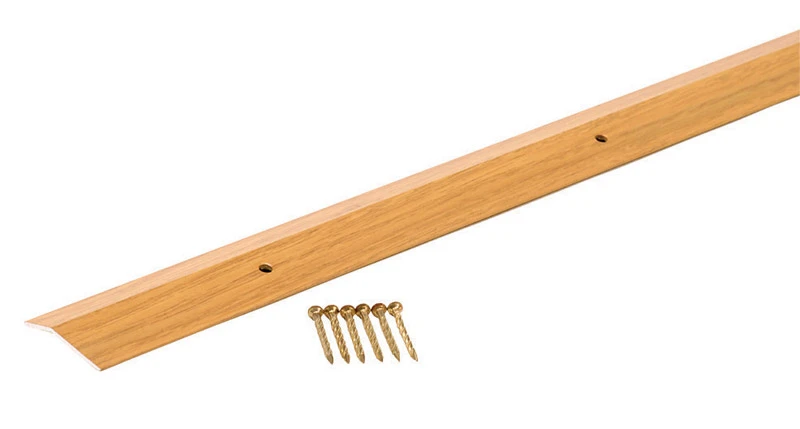 M-d Metaldecor Oak 1-3/8 In. X 72 In. Carpet Trim With Screw Nails