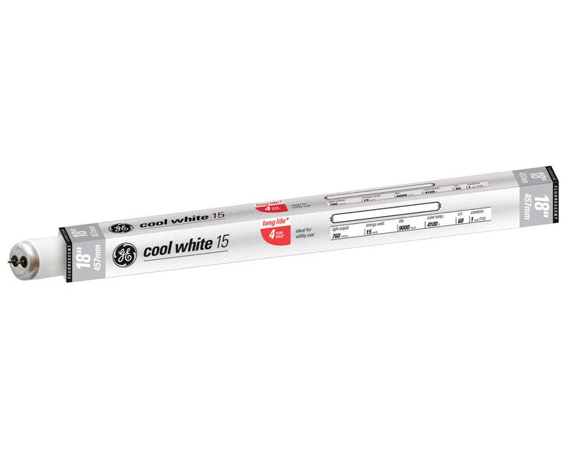 Fluorescent Light Bulb, Cool White, 18 In., 15 Watt