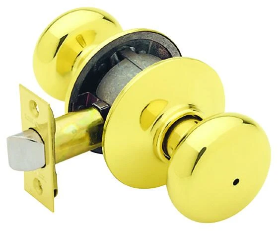 Plymouth Bright Brass Privacy Lockset F40vply605 For Bedroom And Bathroom Doors