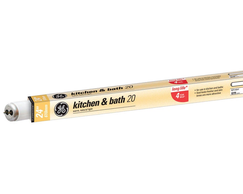 Linear Fluorescent, Kitchen & Bath, 20 Watt, T12, 24 In.
