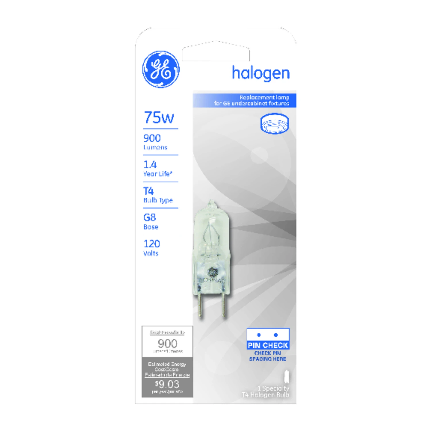 Quartz Halogen Light Bulb, 75 Watt