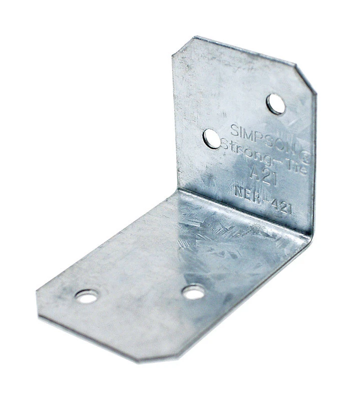 2 In. X 1-1/2 In. X 1-3/8 In. Galvanized Steel 18 Gauge Reinforcing Angle