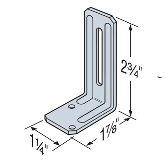 Roof Truss Clip, 18 Gauge, 0.131 x 2-1/2 In. Slot