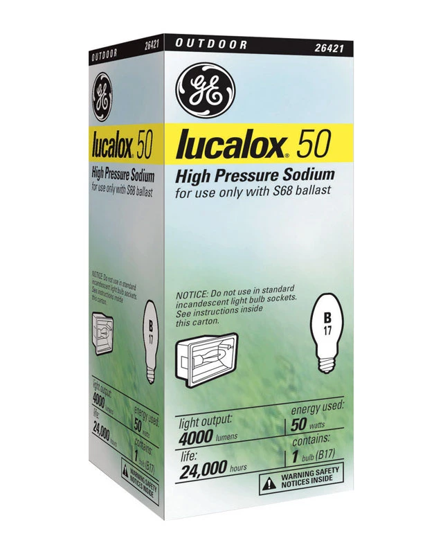 Sodium Light Bulb, Clear, 50-Watts