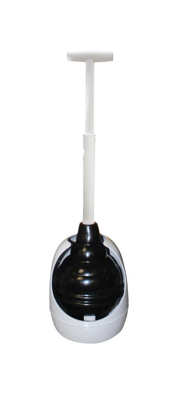 Beehive Max Hideaway Toilet Plunger With Holder, 16 In. L X 6 In. D