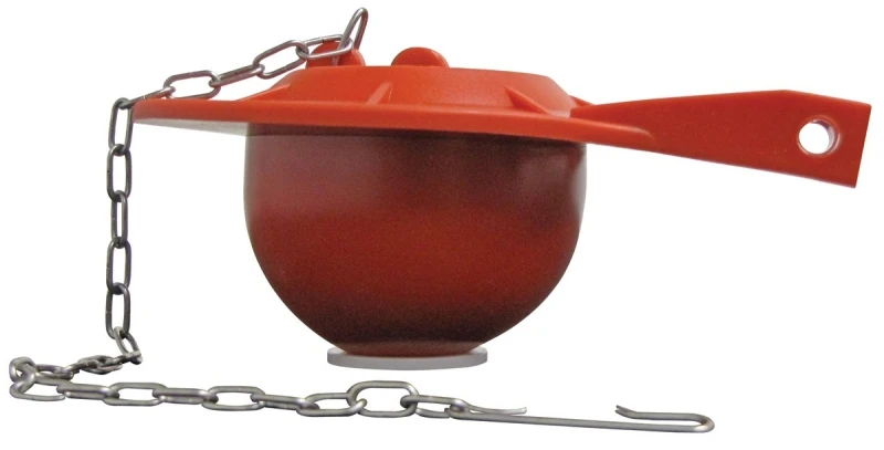 K833-3 Universal 3 In. Red Rubber Toilet Flapper With Chain