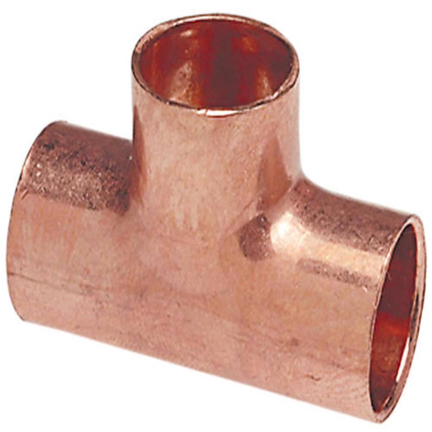 Copper Pipe Tee, 1 x 1 x 1/2 In. CxCxC