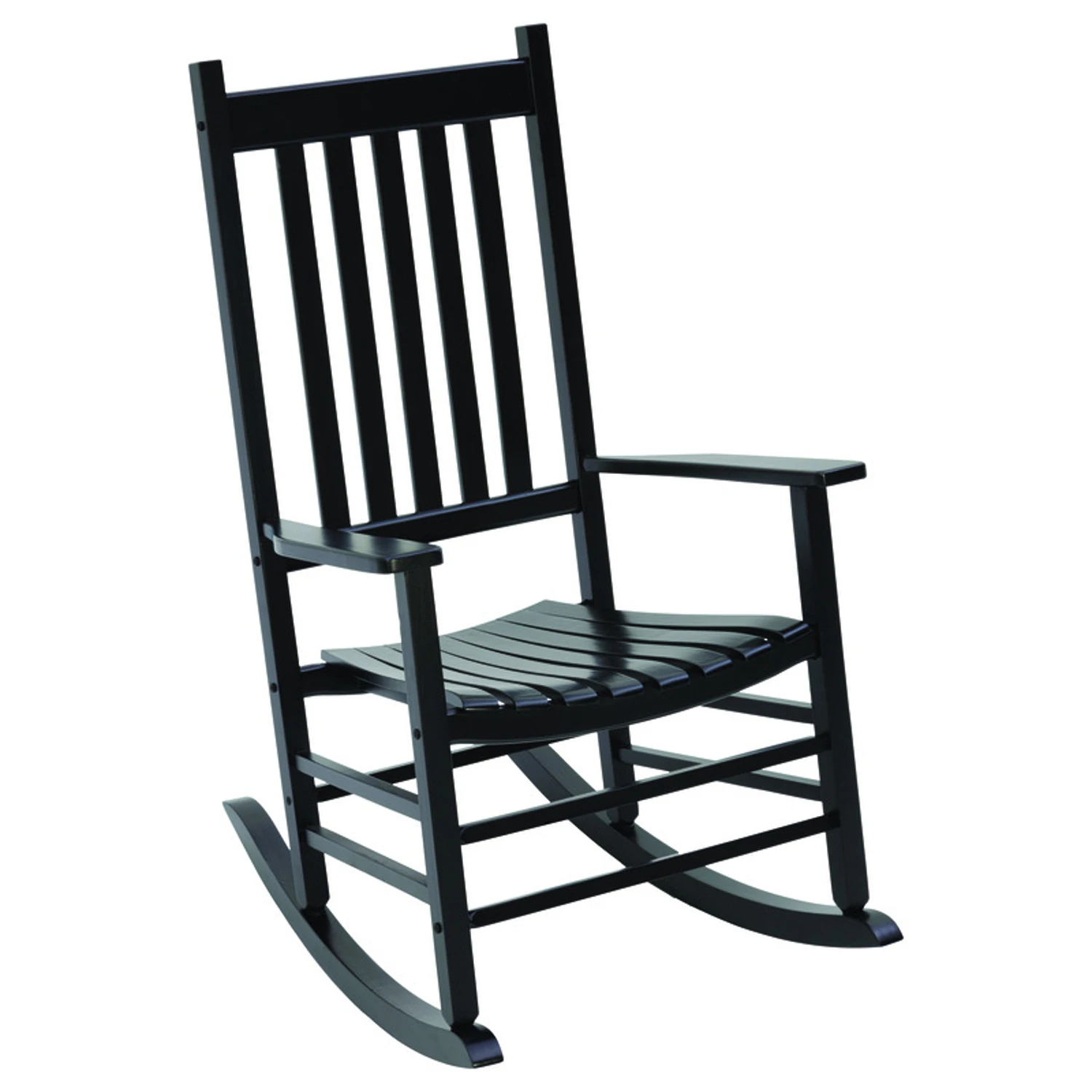 Knollwood Black Wood Mission Rocking Chair, 33.5 In. W, 26.5 In. D, 48 In. H