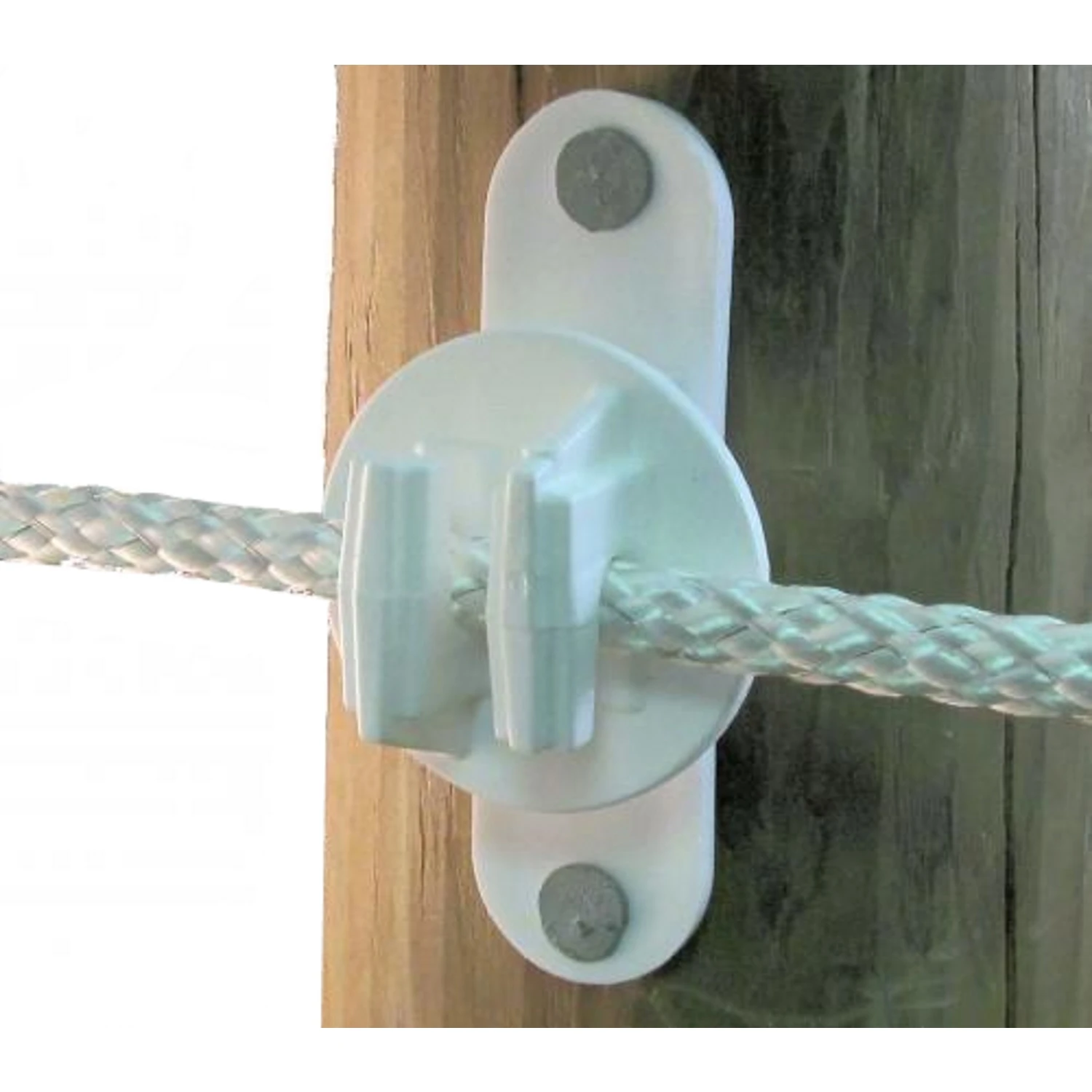 Electric Fence Insulator, Wood Or Vinyl Post, Nail-On, White, 25-Pc.