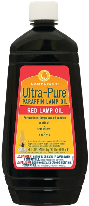 32 Oz. Ultra Pure Red Lamp Oil - Odorless, Sootless, Smokeless