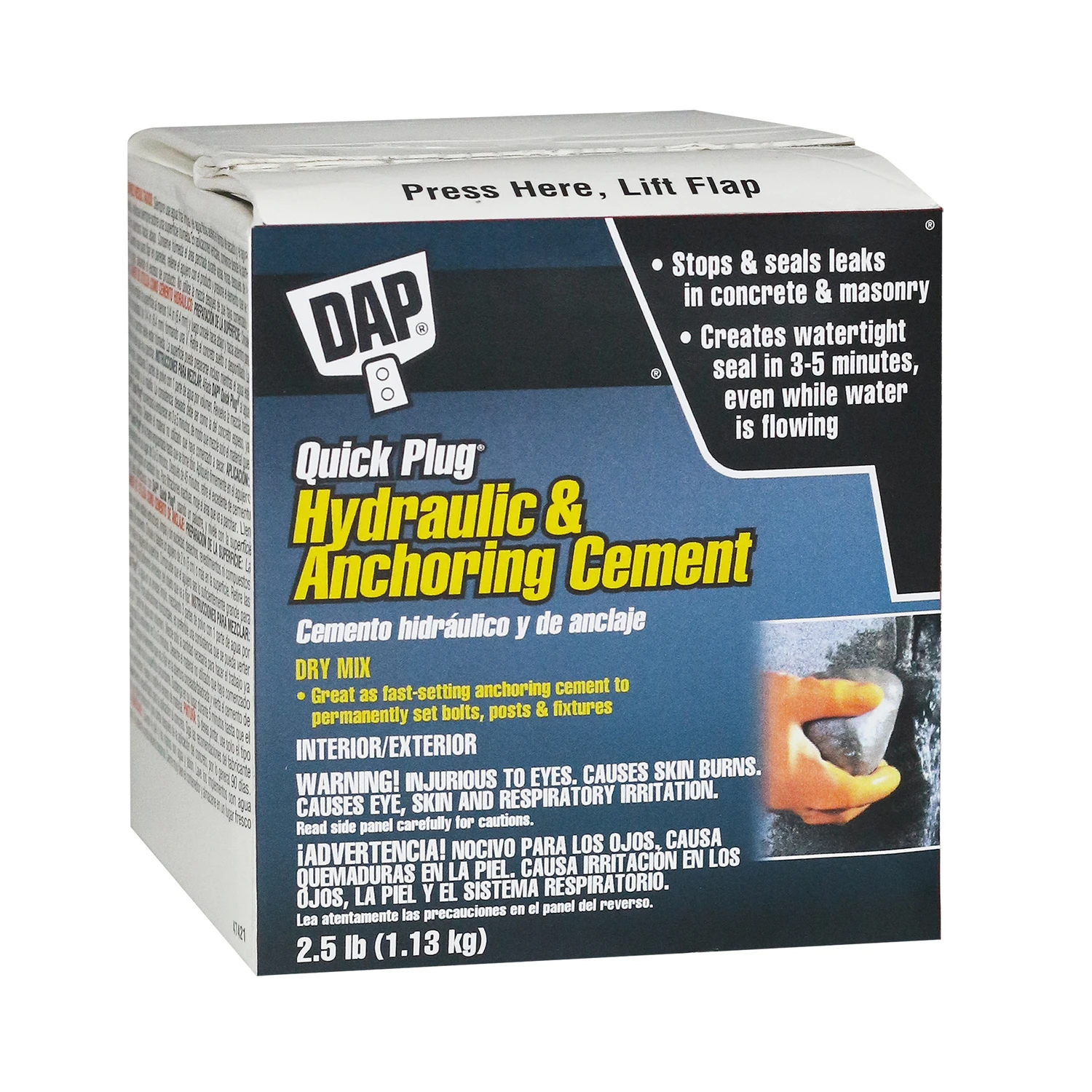 Quick Plug 14084 Hydraulic And Anchoring Cement, Gray, 2.5 Lb Box