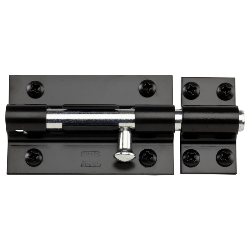 Barrel Bolt, Black, 5 In.