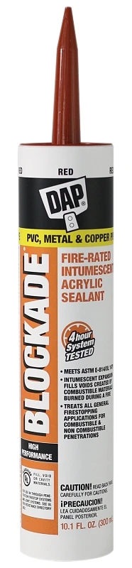 Fire Blockade Red Fire-Resistant Caulk 10.1 Ounce Tube