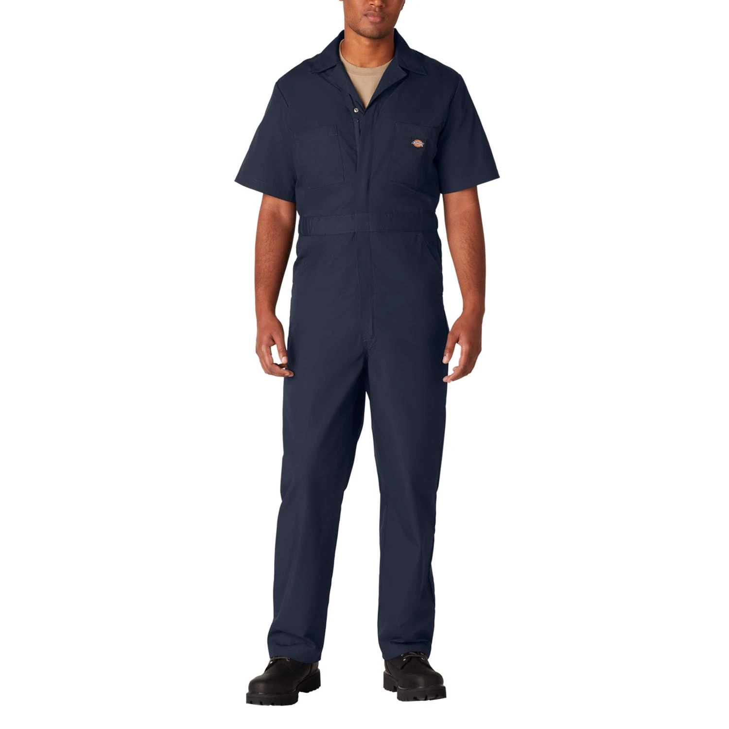 Mens Dickies Short Sleeve Coverall - Dark Navy XL, Dark Navy