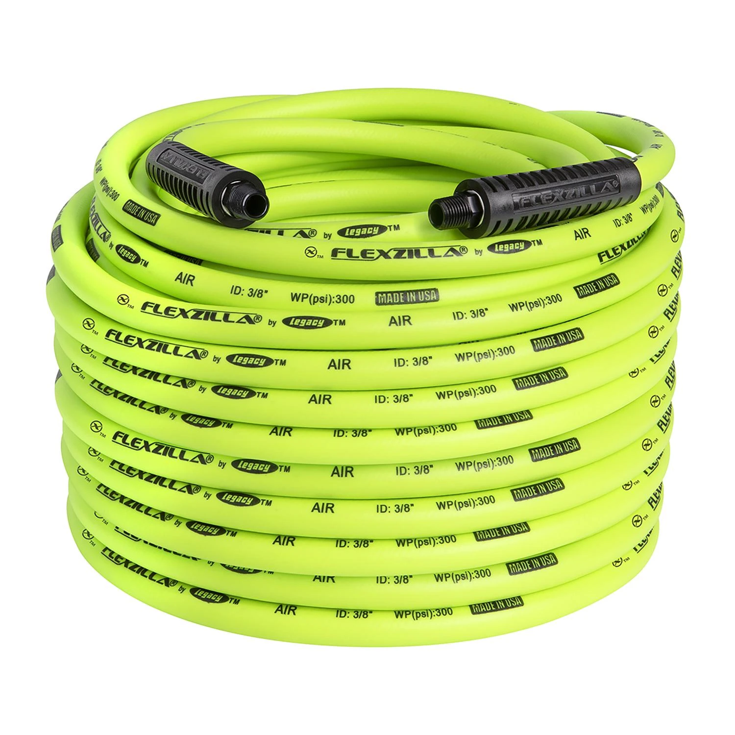 3/8 In. X 100 Ft. Hybrid Polymer Air Hose With 1/4 In. Mnpt Fittings