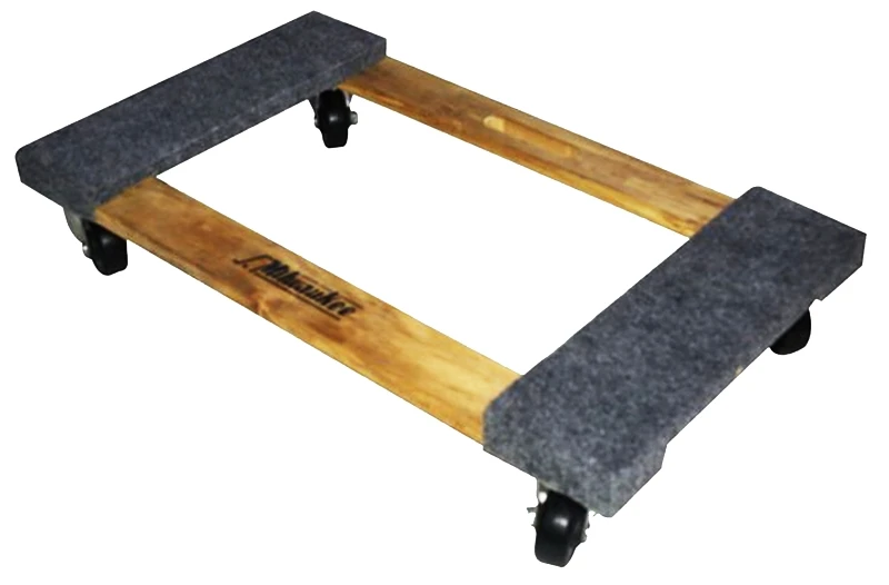 18 In. X 30 In. Hardwood Furniture Dolly With 1000 Lb Load Capacity