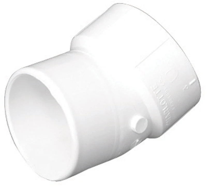 Schedule 40 PVC DWV Street Elbow, 22-1/2 Degree, 1-1/2 In.