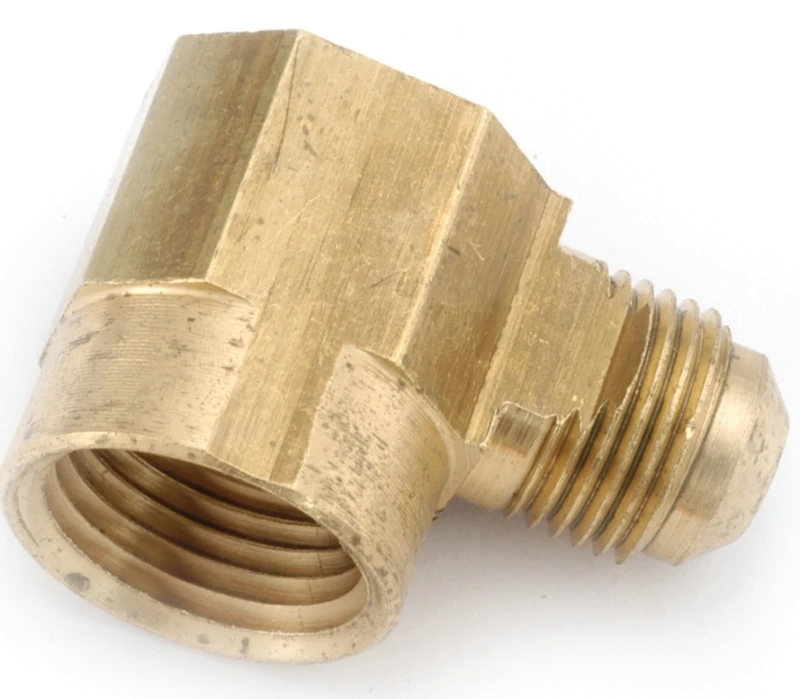 3/8 In. X 1/2 In. Female 90 Degree Flare Brass Elbow, Model 754050-0608