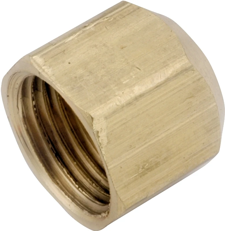 Lead Free Brass Flare Cap Pipe Fitting, 5/8 Inch Diameter