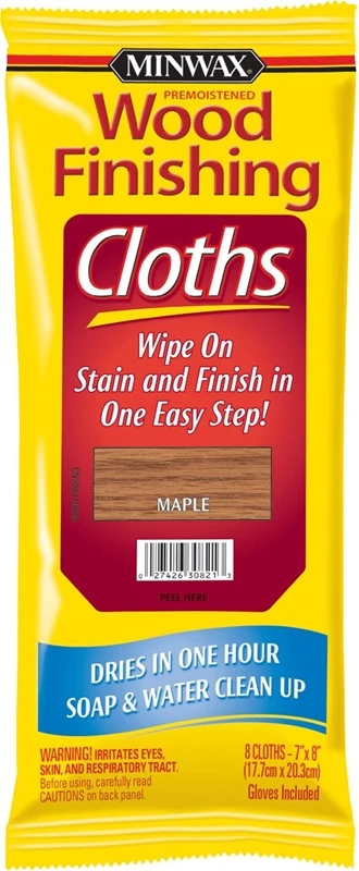 Wood Stain Cloths, Maple, Covers 50-Sq. Ft.