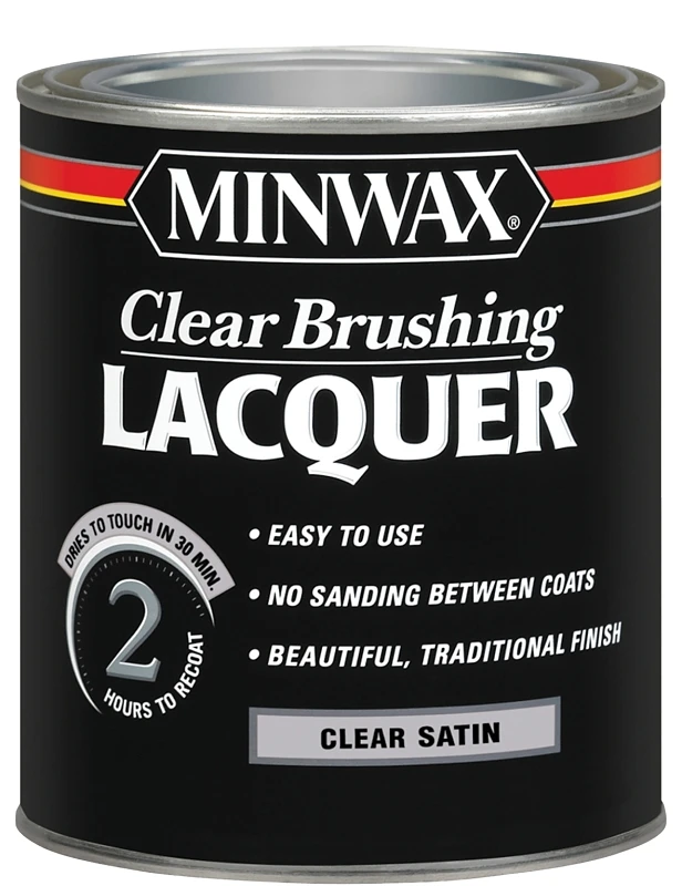 Satin Clear Brushing Lacquer, 1 Quart - Protective Finish For Wood & Metal