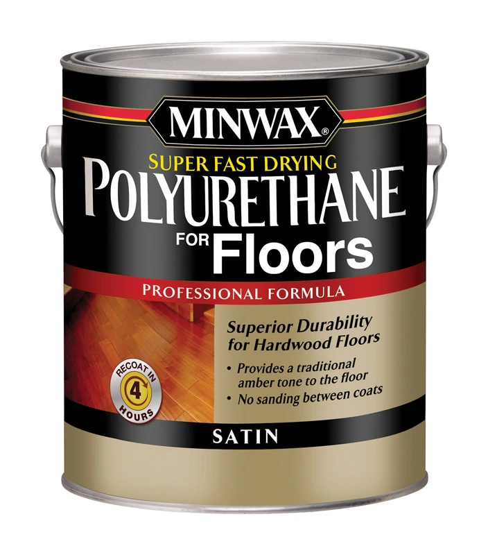 Satin Super Fast-drying Polyurethane For Floors, 1 Gallon, Oil-based