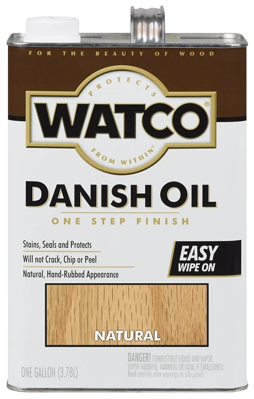 Danish Oil Finish, Natural, 1 Gallon - Semi-transparent Wood Protector