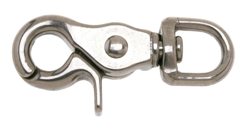 Stainless Steel Swiveling Round Eye Trigger Snap, 0.5 Inch