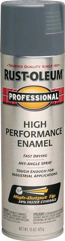 Fast Dry Professional Spray Enamel Paint, Dark Machine Gray Gloss Finish, 15 Ounce Can