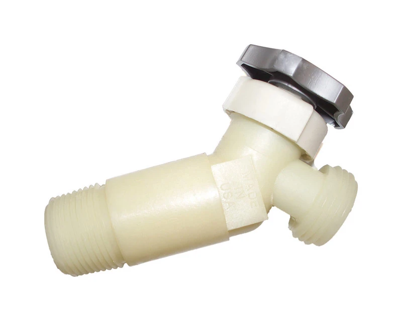 2 In. Shank Water Heater Drain Valve, 3/4 In. Mips Inlet, Celcon Material