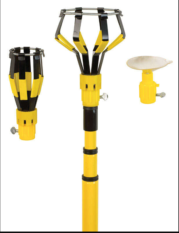 Light Bulb Changer Kit With 11 Ft. Adjustable Steel Pole For A-line, Flood & Track Bulbs