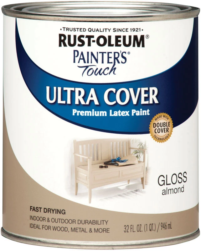 Painter's Touch Ultra Cover Gloss Almond Paint, 1 Quart, 120 Sq-ft Coverage