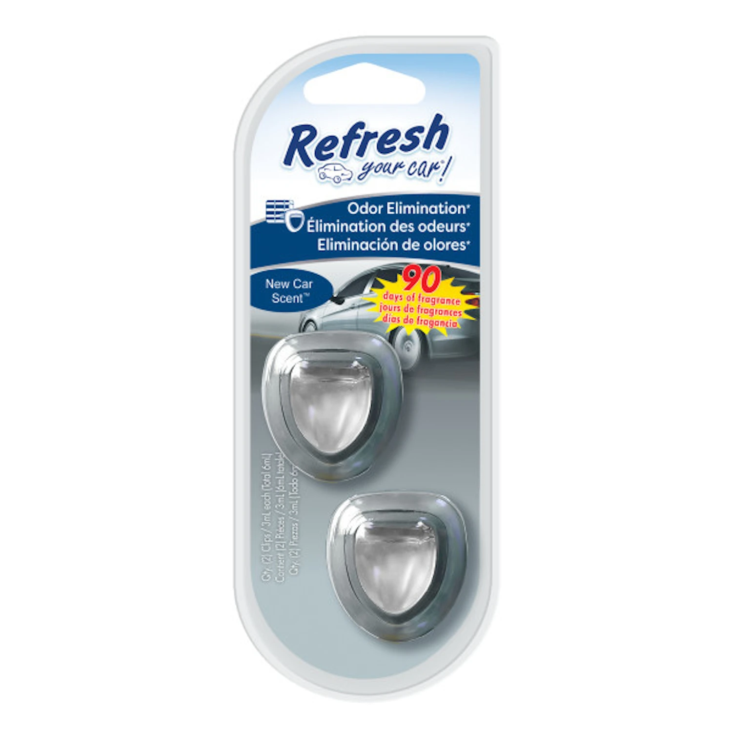Car Air Freshener Diffusers, New Car Scent, 2 Pack
