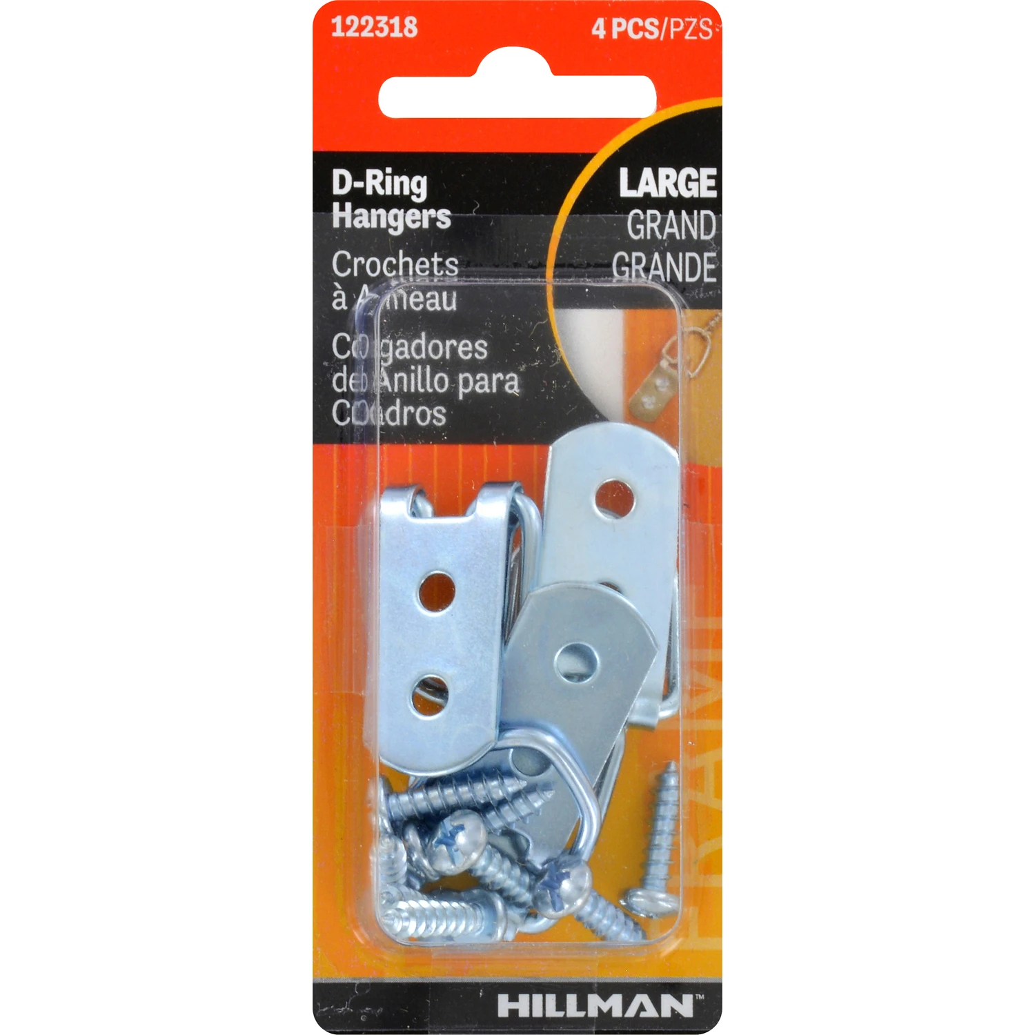 Hillman AnchorWire Steel-Plated Large Ring Hanger 4 pk Hillman AnchorWire Steel-Plated Large Ring Hanger 4 pk