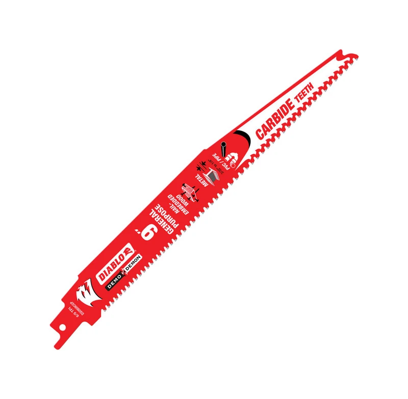 Diablo Demo Demon 9 in. Carbide Tipped General Purpose Reciprocating Saw Blade 6/9 TPI 1 pk
