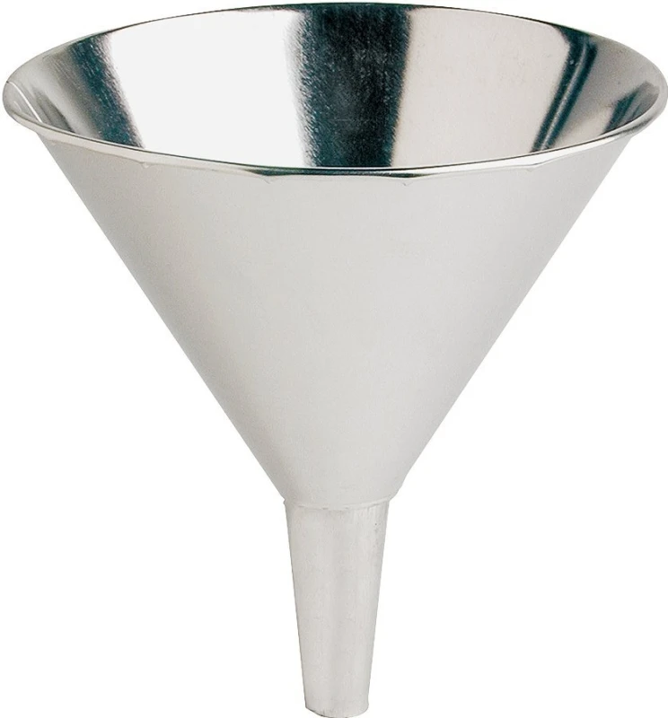 75-012 56 Oz Tin Coated Steel Funnel, 9 In Height