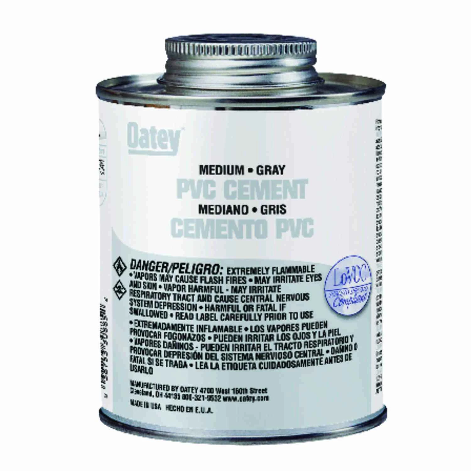 8 Oz. Pvc Medium Gray Cement For Pipe And Fittings
