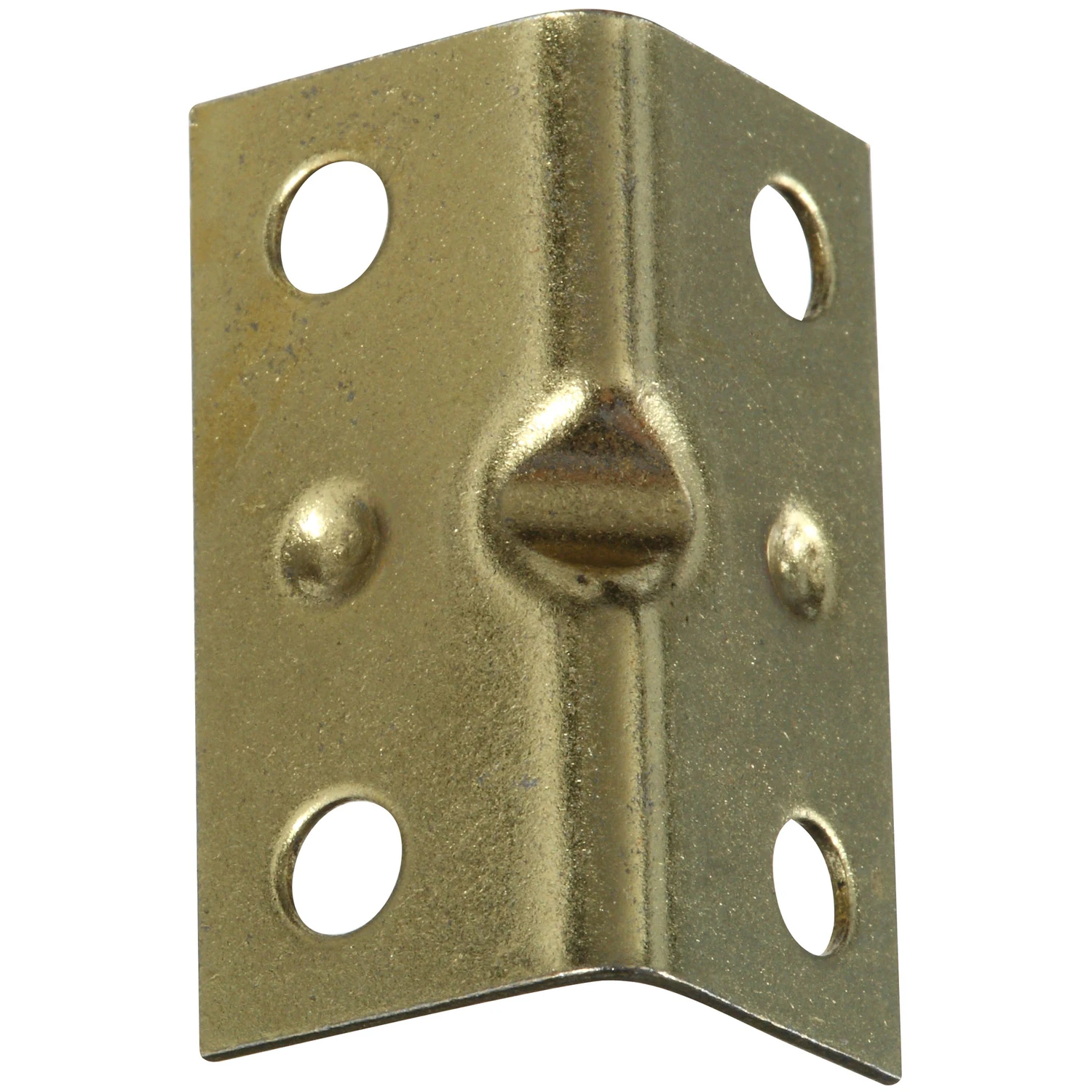 Corner Brace, Brass, 1.5 x 3/4-In.
